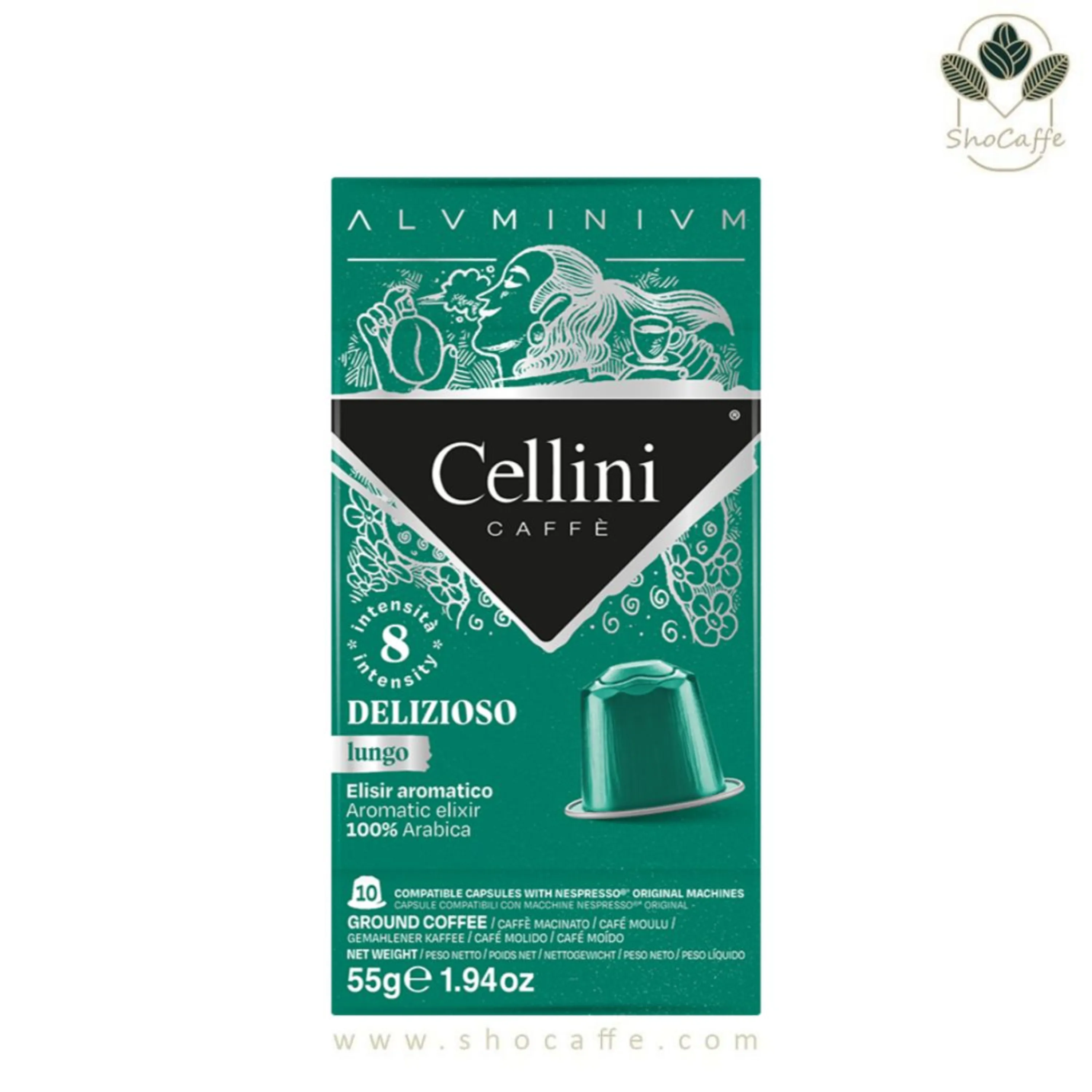 کپسول قهوه نسپرسو چلینی دلیزیسیو Cellini Delizioso Lungo